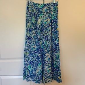 Lilly Pulitzer Lizzy Wide Leg Pants Blue Crush
